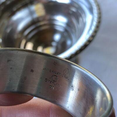 Antique Sterling Silver Candle Holders Napkin Rings and Webster Le Pierre Bowls