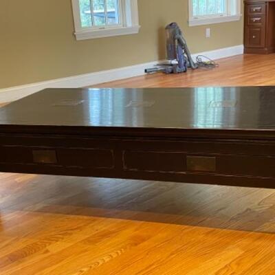 Black coffee table with four drawers 