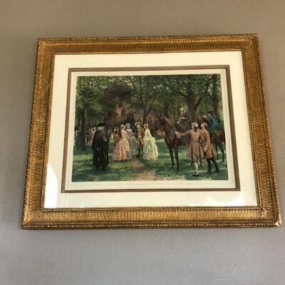 Antique Paris 1906 Copyright Thulstrup Goupilgravure Print Social Horseback Scene