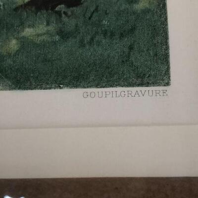 Antique Paris 1906 Copyright Thulstrup Goupilgravure Print Social Horseback Scene