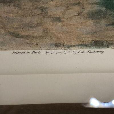 Antique Paris 1906 Copyright Thulstrup Goupilgravure Print Social Horseback Scene