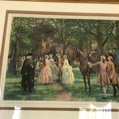 Antique Paris 1906 Copyright Thulstrup Goupilgravure Print Social Horseback Scene