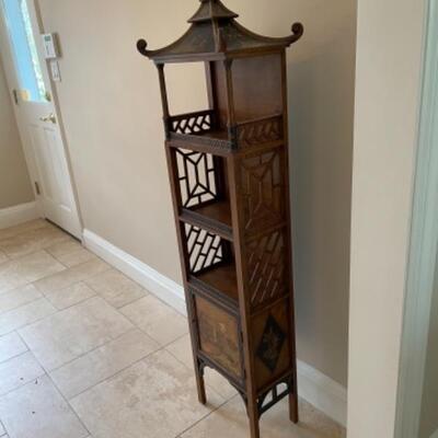 Gorgeous chinoiserie shelf with hand painted detail