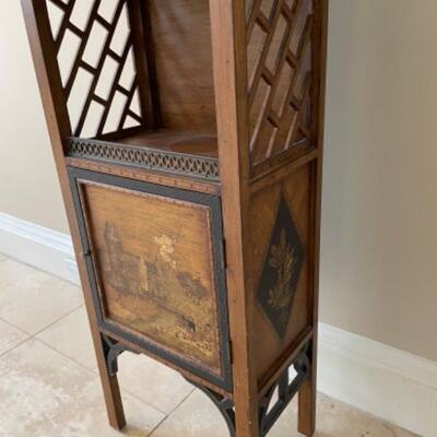Gorgeous chinoiserie shelf with hand painted detail