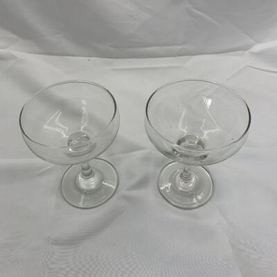 2 Vintage Champagne Glasses 