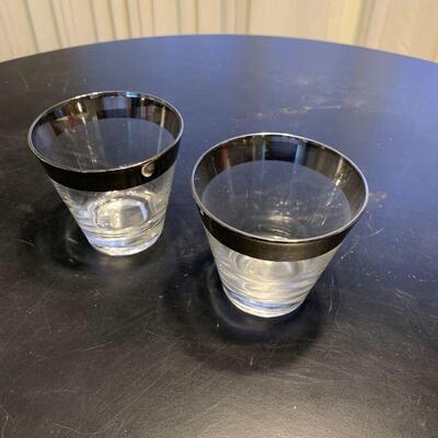 2 Dorothy Thorpe Mid Century Modern Big Silver Rim Glasses 