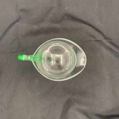 Vintage Vaseline Uranium Depression Glass Creamer