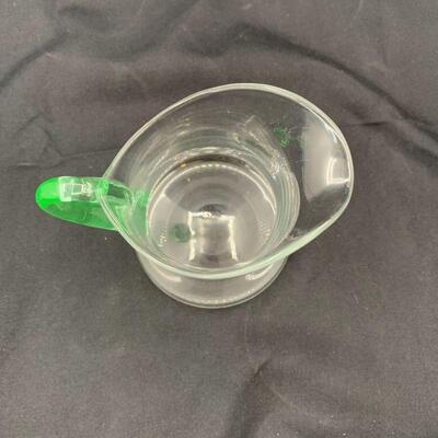 Vintage Vaseline Uranium Depression Glass Creamer
