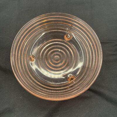 Vintage Pink Depression Glass Footed Candy Dish