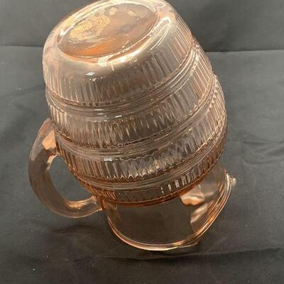 Vintage Pink Depression Glass Pitcher