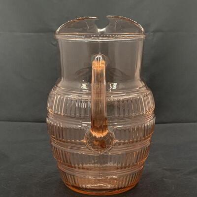 Vintage Pink Depression Glass Pitcher