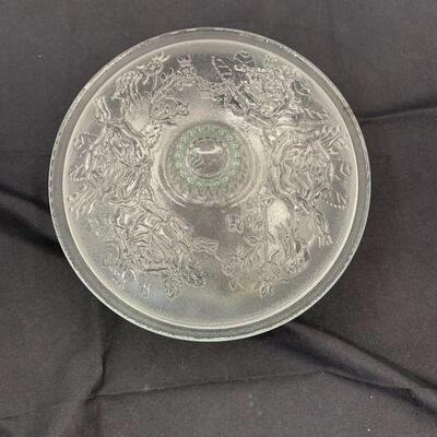 Vintage Firna Indonesia Pressed Glass Bowl With lid