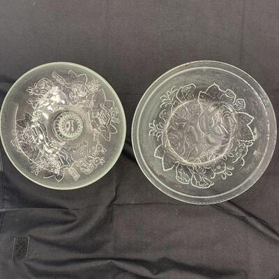 Vintage Firna Indonesia Pressed Glass Bowl With lid