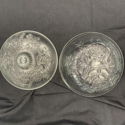 Vintage Firna Indonesia Pressed Glass Bowl With lid