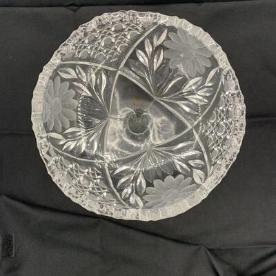 Antique American Brillian Cut Glass Crystal Compote