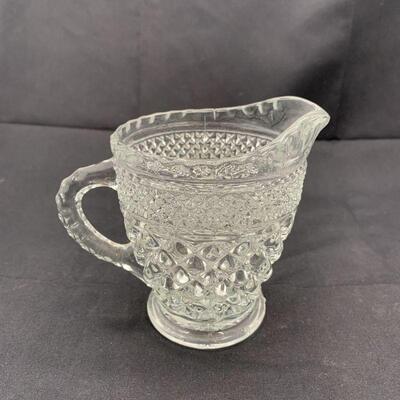 Vintage Anchor Hocking Wexford Cut Glass Creamer