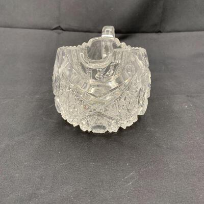 Vintage American Brilliant Cut Glass Creamer