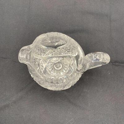 Vintage American Brilliant Cut Glass Creamer
