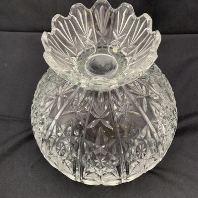 Vintage Bohemian Frosted Crystal Bowl
