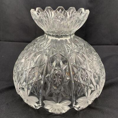 Vintage Bohemian Frosted Crystal Bowl