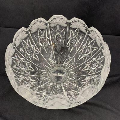 Vintage Bohemian Frosted Crystal Bowl