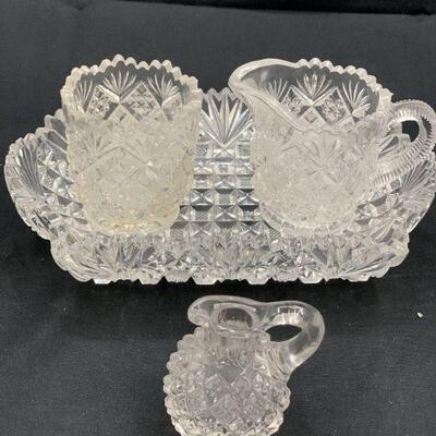 Rare Mini Deep Cut Sugar & Cream Set + Tray
Additional Mini Creamer & Sugar Bowl