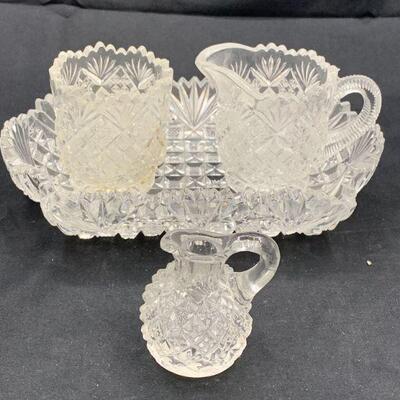 Rare Mini Deep Cut Sugar & Cream Set + Tray
Additional Mini Creamer & Sugar Bowl