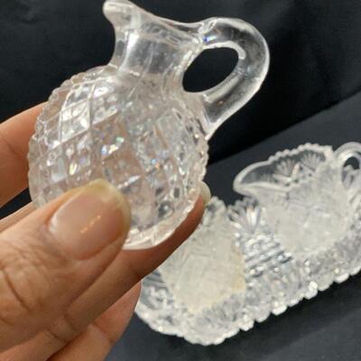 Rare Mini Deep Cut Sugar & Cream Set + Tray
Additional Mini Creamer & Sugar Bowl
