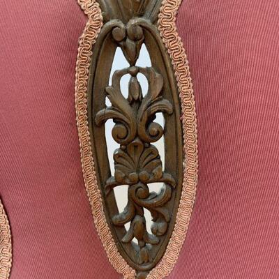 Vintage Wingchair, Carved Music & Figure Motifs