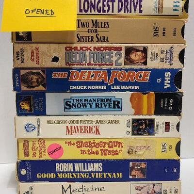 10 Assorted VHS movies (Opened)- Item #360