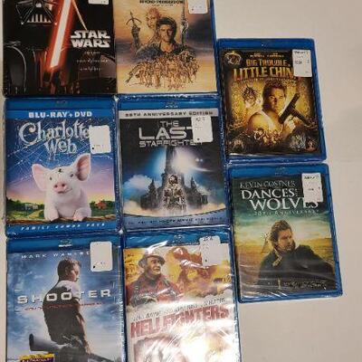 8 Assorted Blu-rays (Sealed)- Item #371