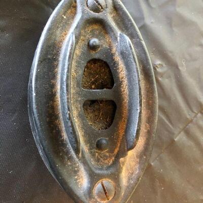 Pair of Antique Cast Iron Sad Irons for Pressing Clothes