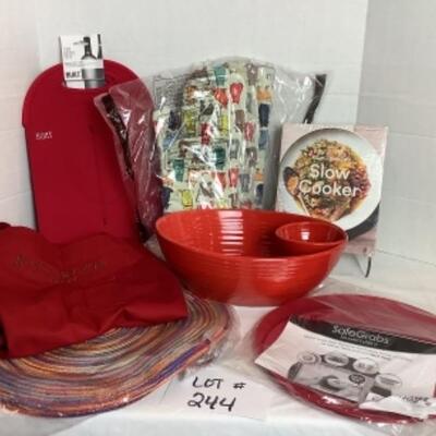 Q244 Lot of Red Kitchen Essentials Lot 