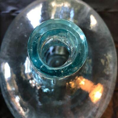 Beautiful Vintage Blown Blue Glass 20 Inch Jug Decor