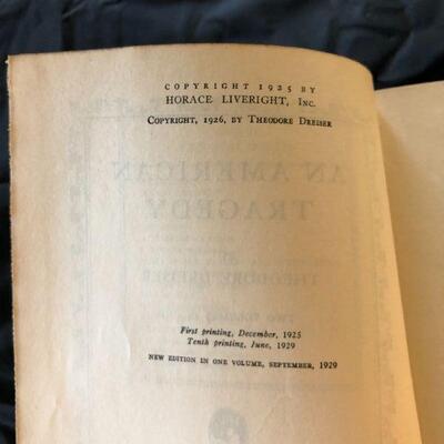 Antique An American Tragedy by Theodore Dreiser Two Volumes in One Book Horace Liveright New York