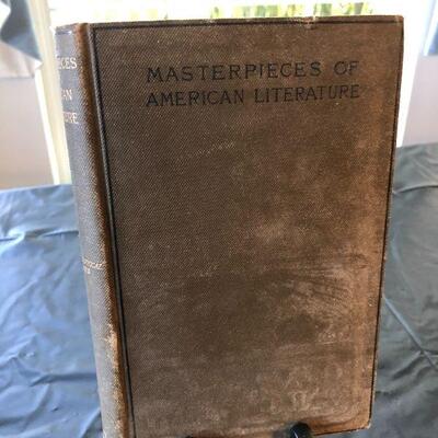 Antique Masterpieces of American Literature Book with Biographical Sketches Houghton Mifflin And Company