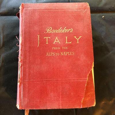 1928 Baedeker's Italy from the Alps to Naples Antique Book Karl Baedeker