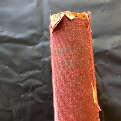 1928 Baedeker's Italy from the Alps to Naples Antique Book Karl Baedeker