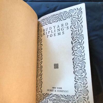 Antique 1920s Rudyard Kipling Poems Book Hurst & Company New York The Companion Books