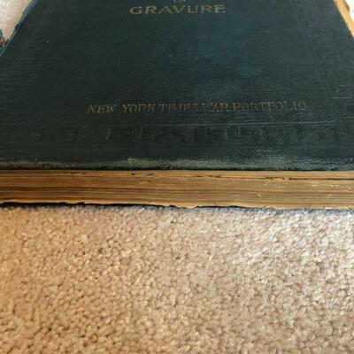 Antique 1917 The Great War in Gravure New York Times War Portfolio Book 