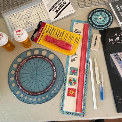 Assortment of quilting suoplies