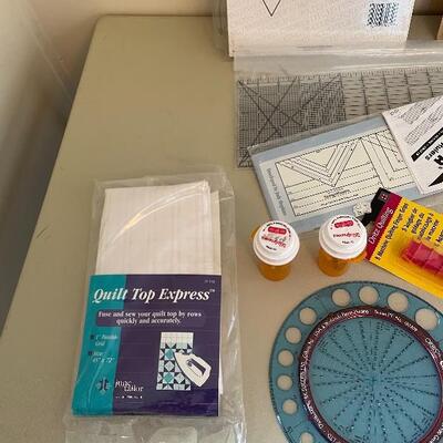 Assortment of quilting suoplies