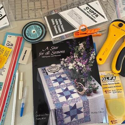 Assortment of quilting suoplies