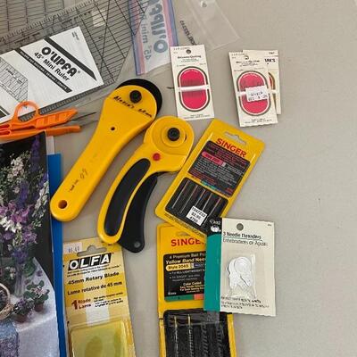 Assortment of quilting suoplies