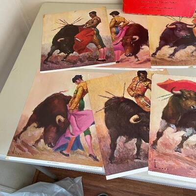 Set of 12 vintage prints 