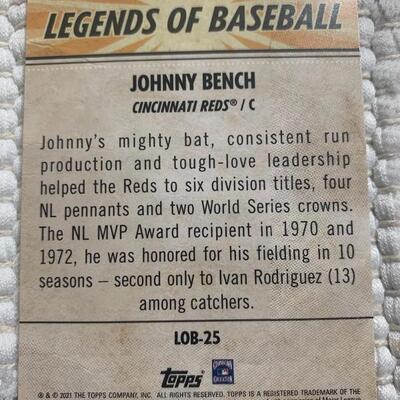 Johnny Bench card