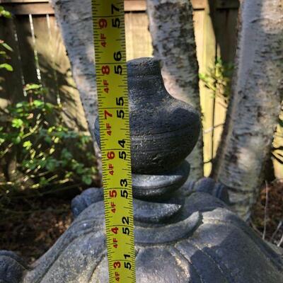 Tall Cement Pagoda Garden Statue 56 Inches