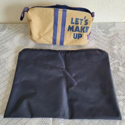 Lot 7: Vintage Makeup Bag (unused) and Scarf Travel Bag