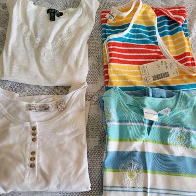 Lot 17: Ladies (2) Tank Tops and (2) Short Sleeve Shirts