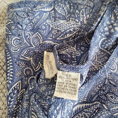 Lot 19: (2) Shorts and Tops Sets (1 silk and 1 cotton)